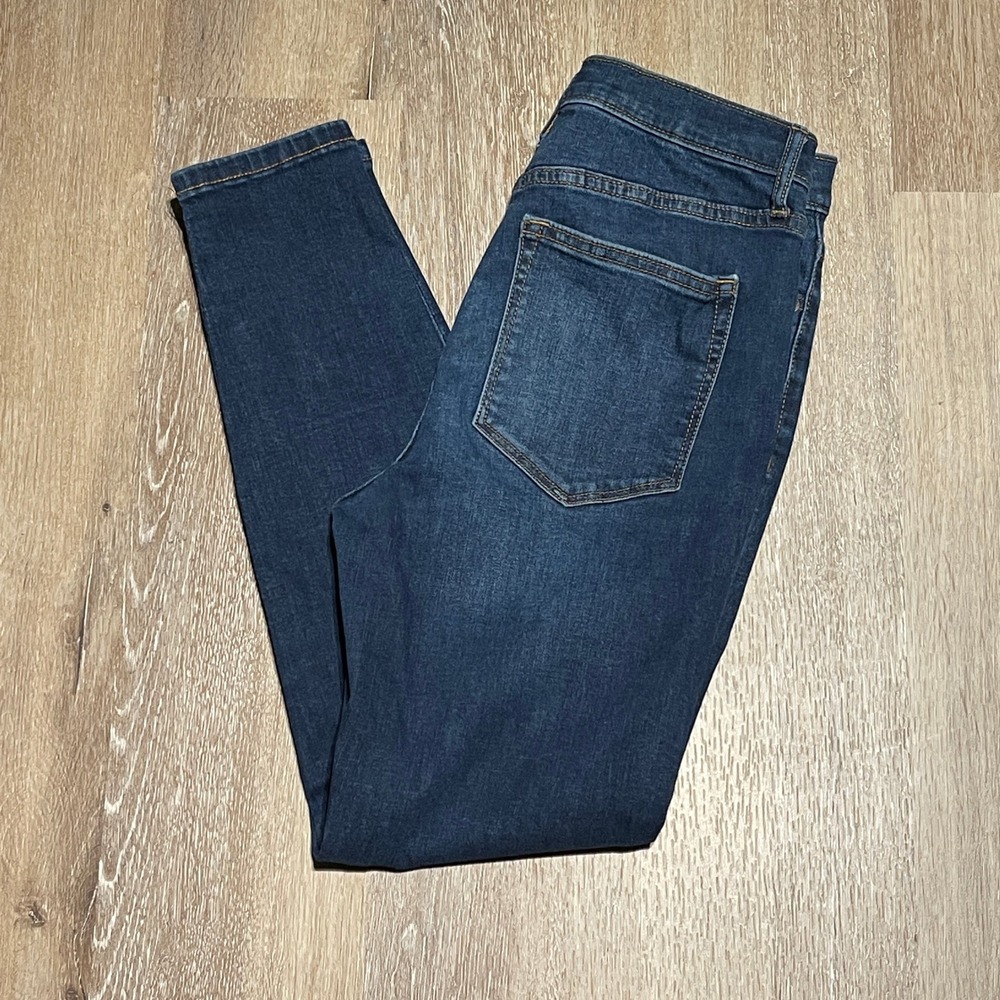 Banana Republic Womens High Rise Skinny Jeans‎ Dark Wash 27 4P Petite Denim EUC